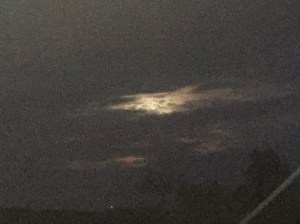 Blood moon breaking through